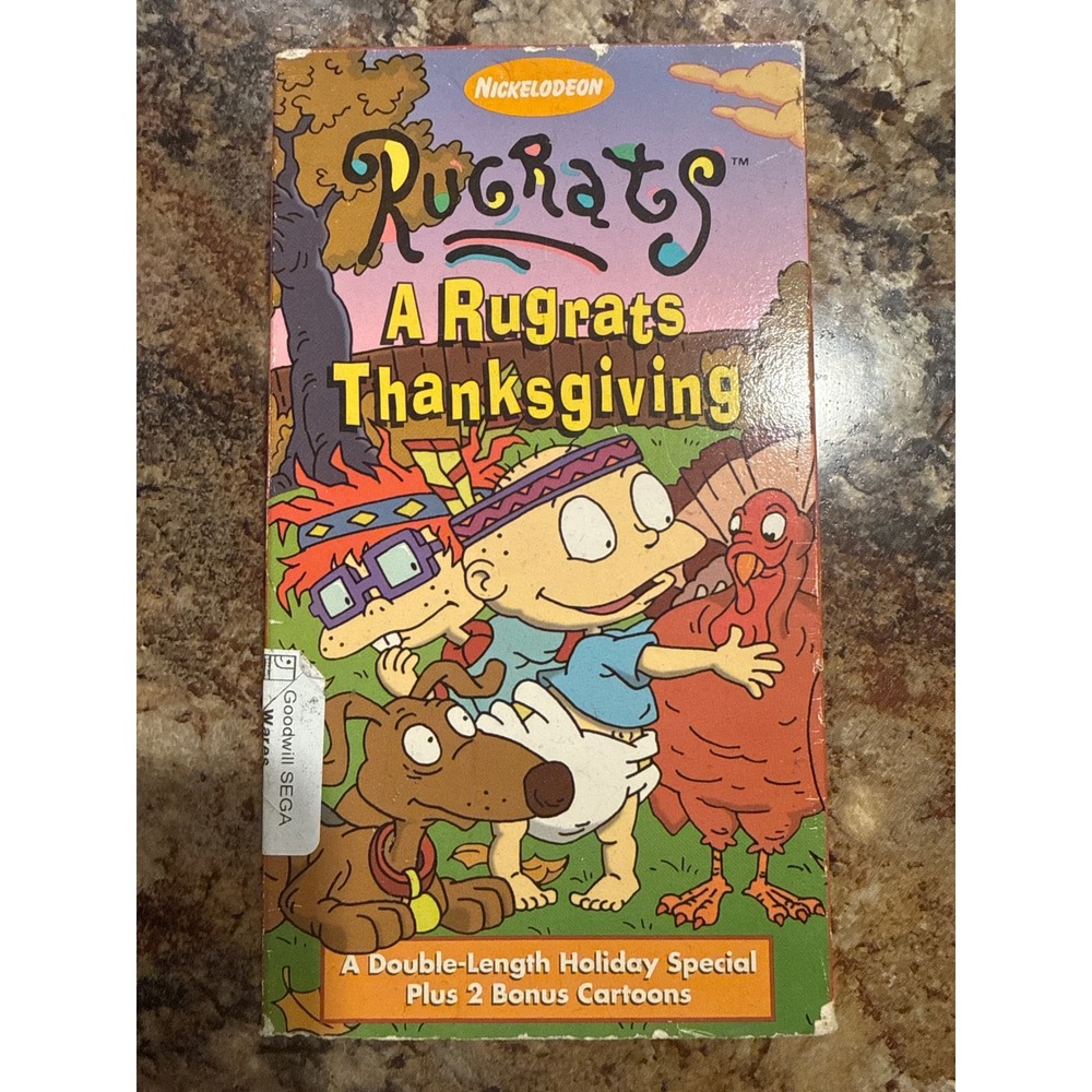 Rugrats A Rugrats Thanksgiving VHS Nickelodeon Orange Tape 1997 Holiday Special